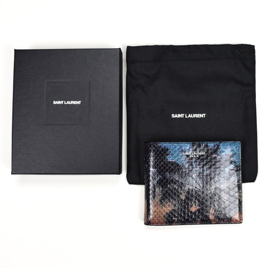Saint Laurent - Exotic Python Palm Tree Print Wallet