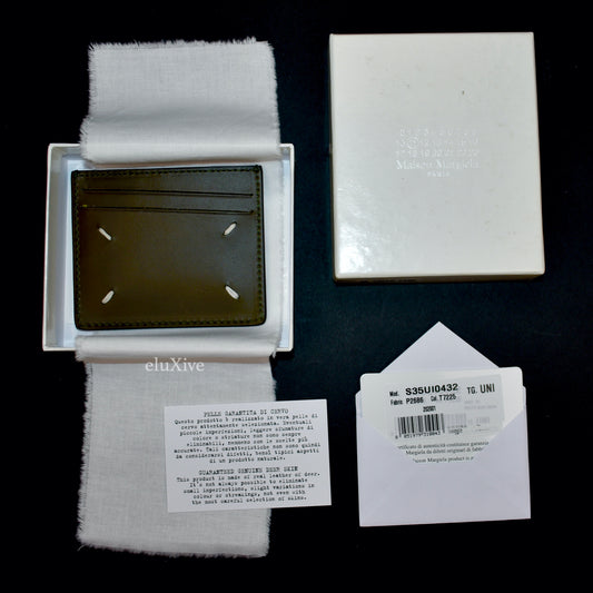 Maison Margiela - Deerskin Leather Card Holder (Brown/Olive)