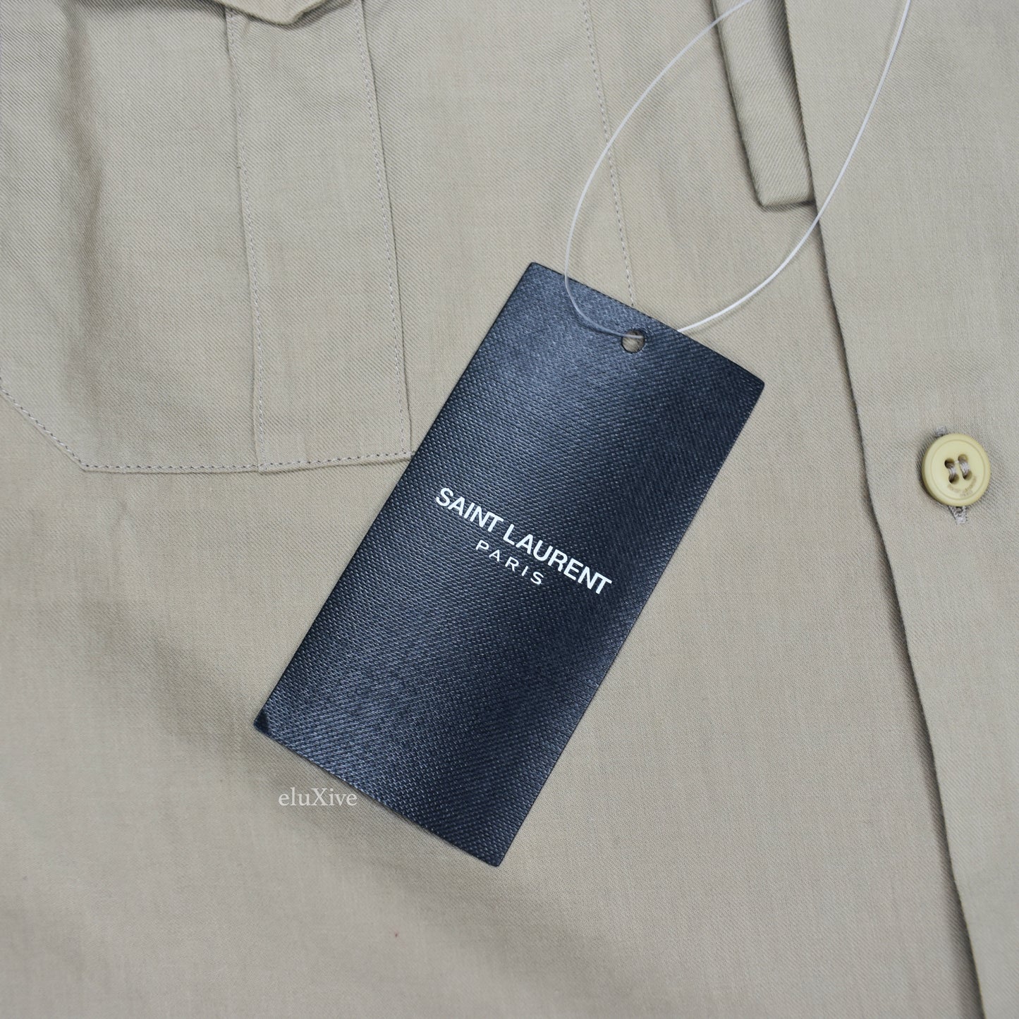 Saint Laurent - Beige Military Twill Button Down Shirt