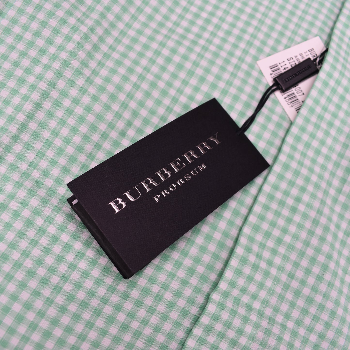 Burberry Prorsum - SS14 Green Gingham Plaid Button Down Shirt