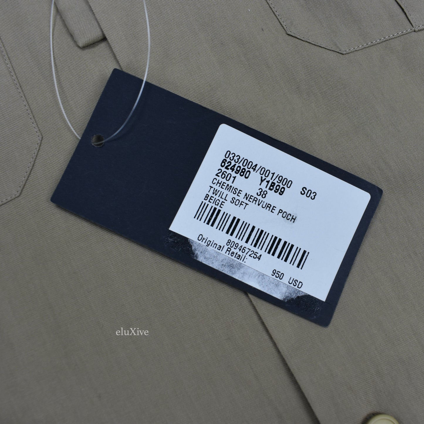 Saint Laurent - Beige Military Twill Button Down Shirt