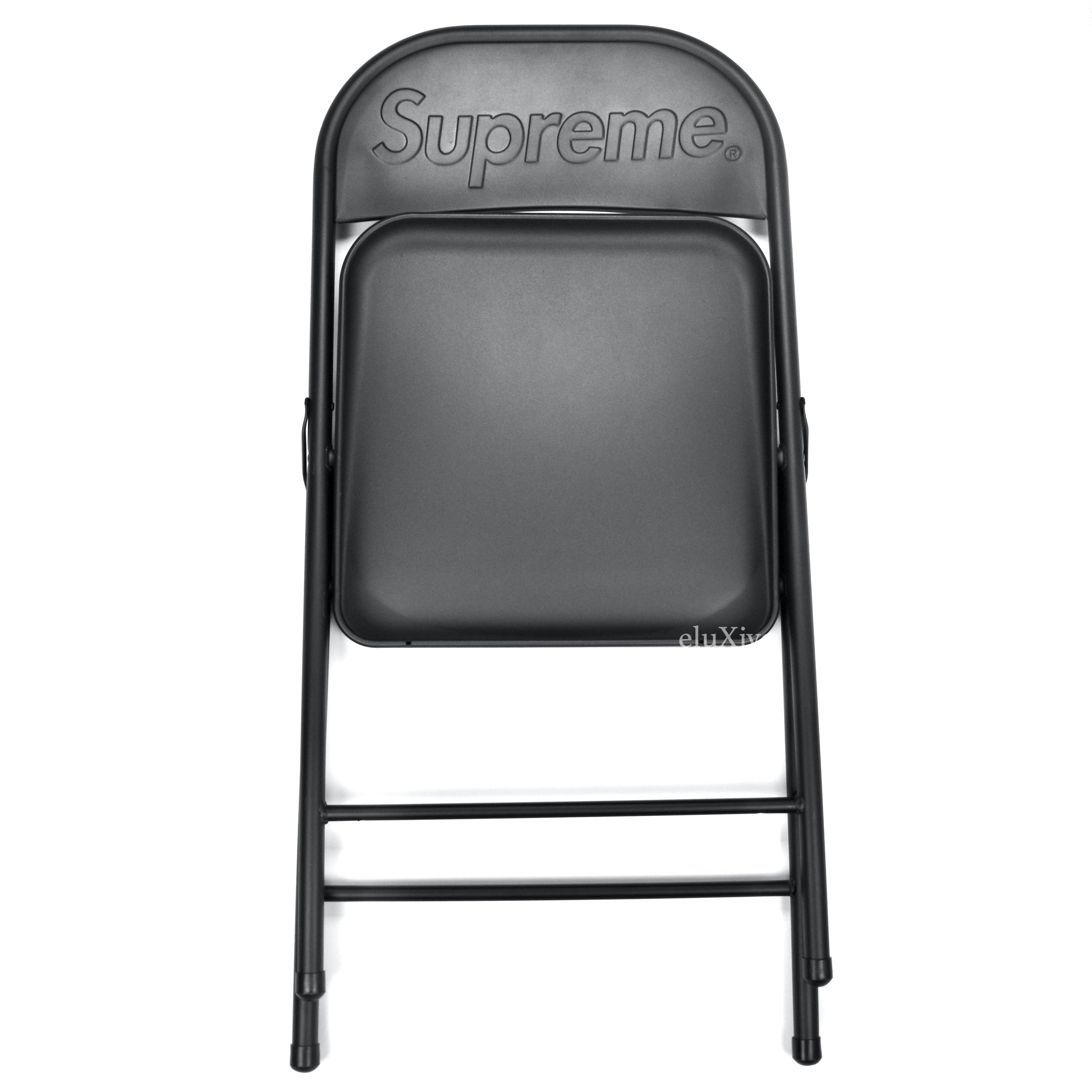 Supreme - Black Box Logo Metal Folding Chair – eluXive