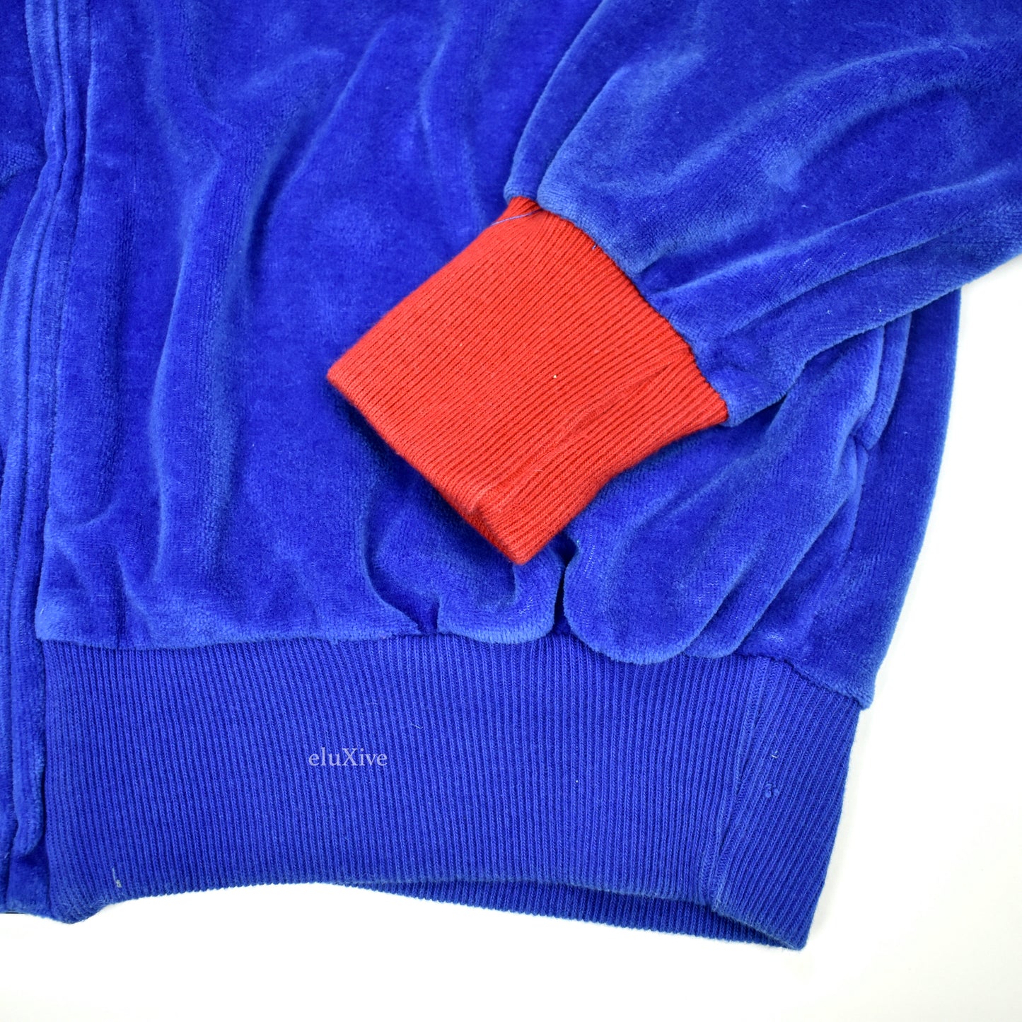 Dior - Vintage 1980s Velour Track Jacket (Blue/Red)