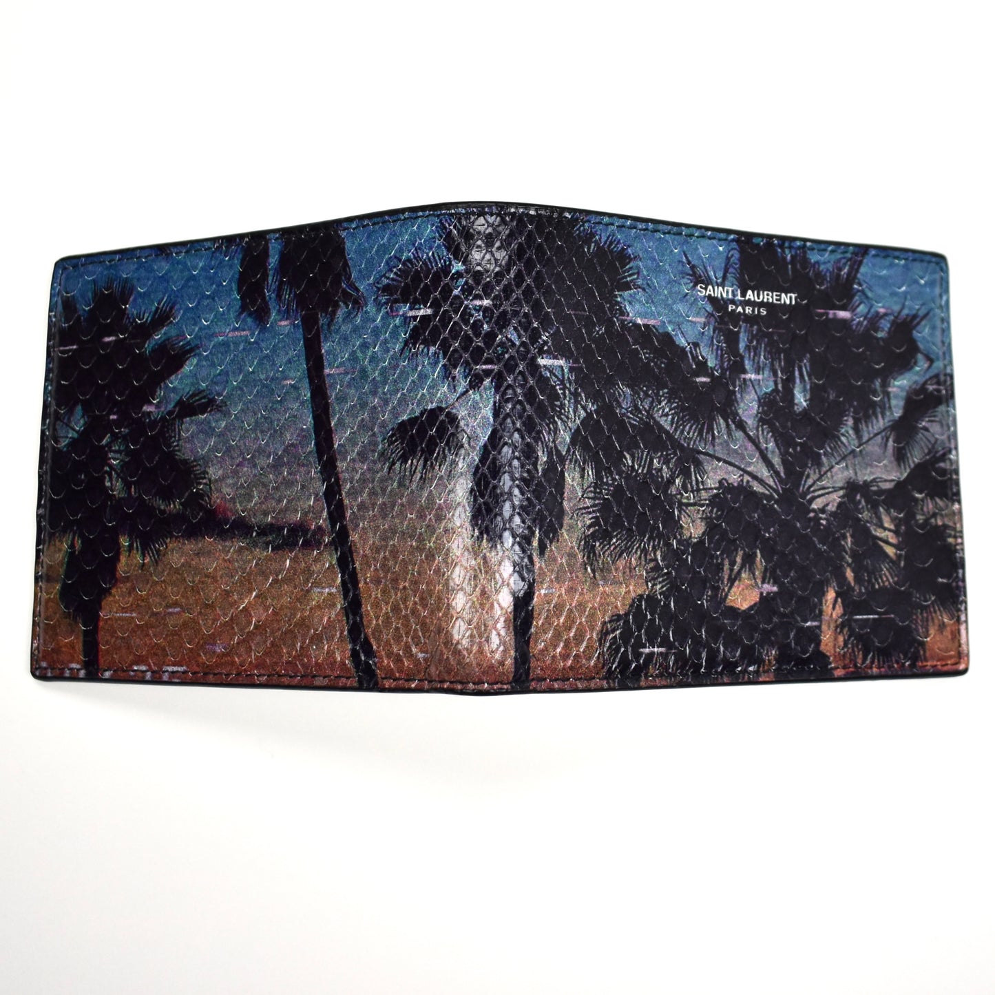 Saint Laurent - Exotic Python Palm Tree Print Wallet