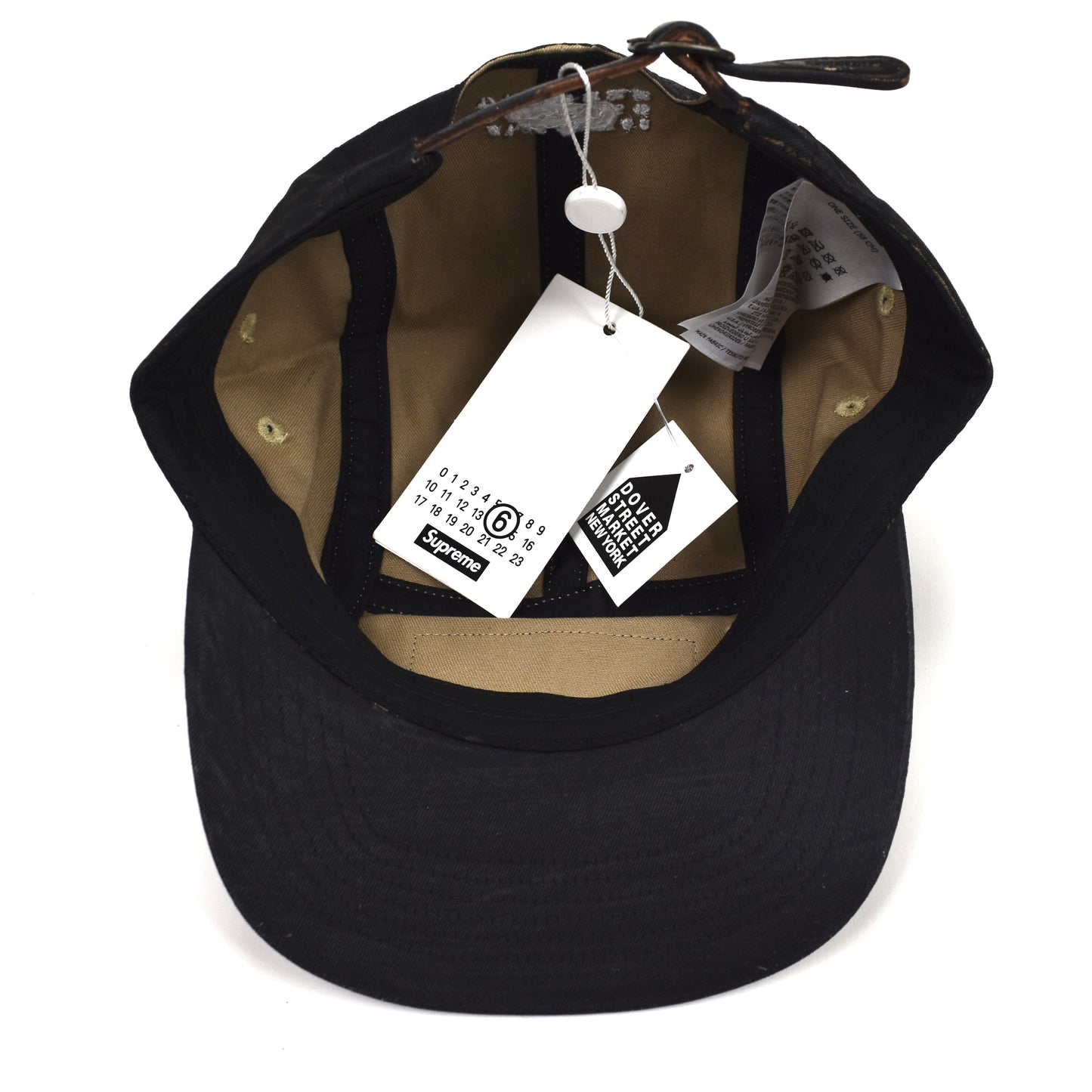 Supreme x Maison Margiela MM6 - Black Painted Box Logo Hat