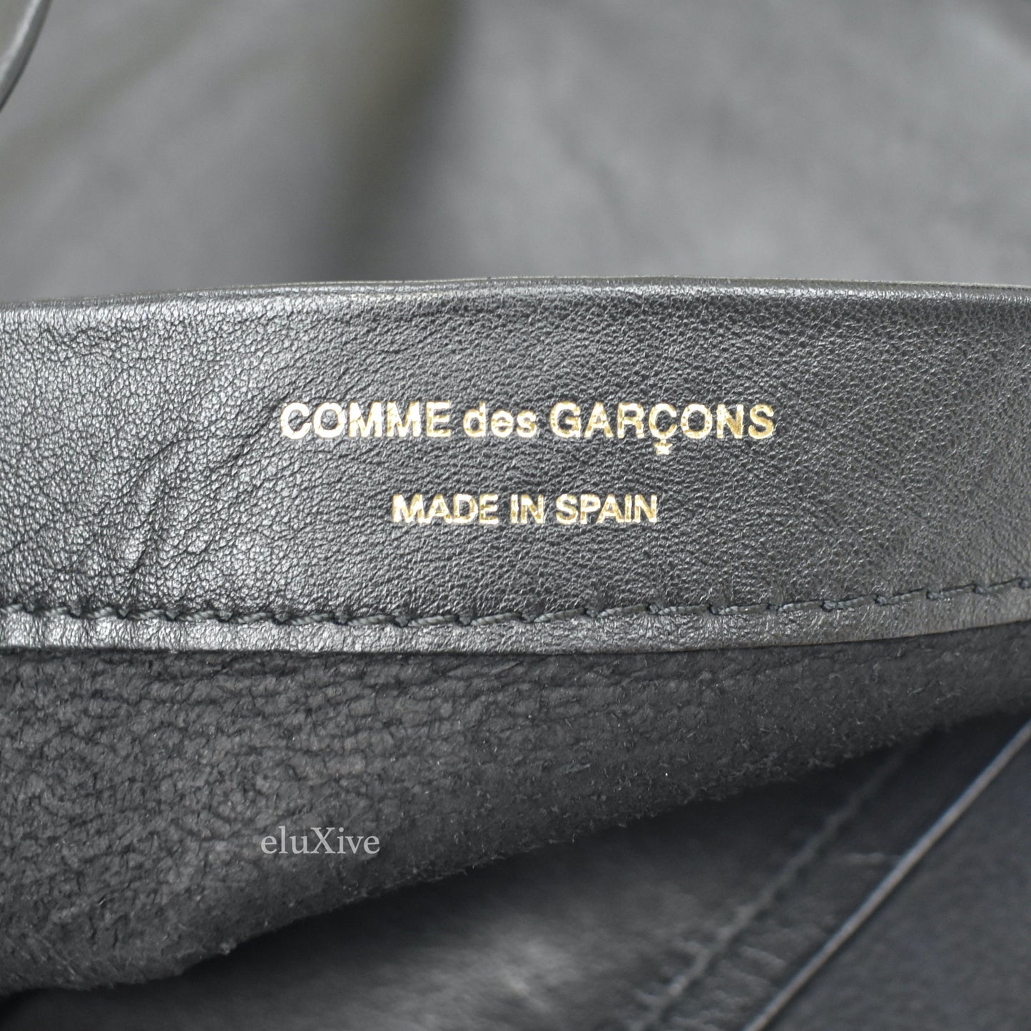 Comme des Garcons - Black Leather Tote Bag