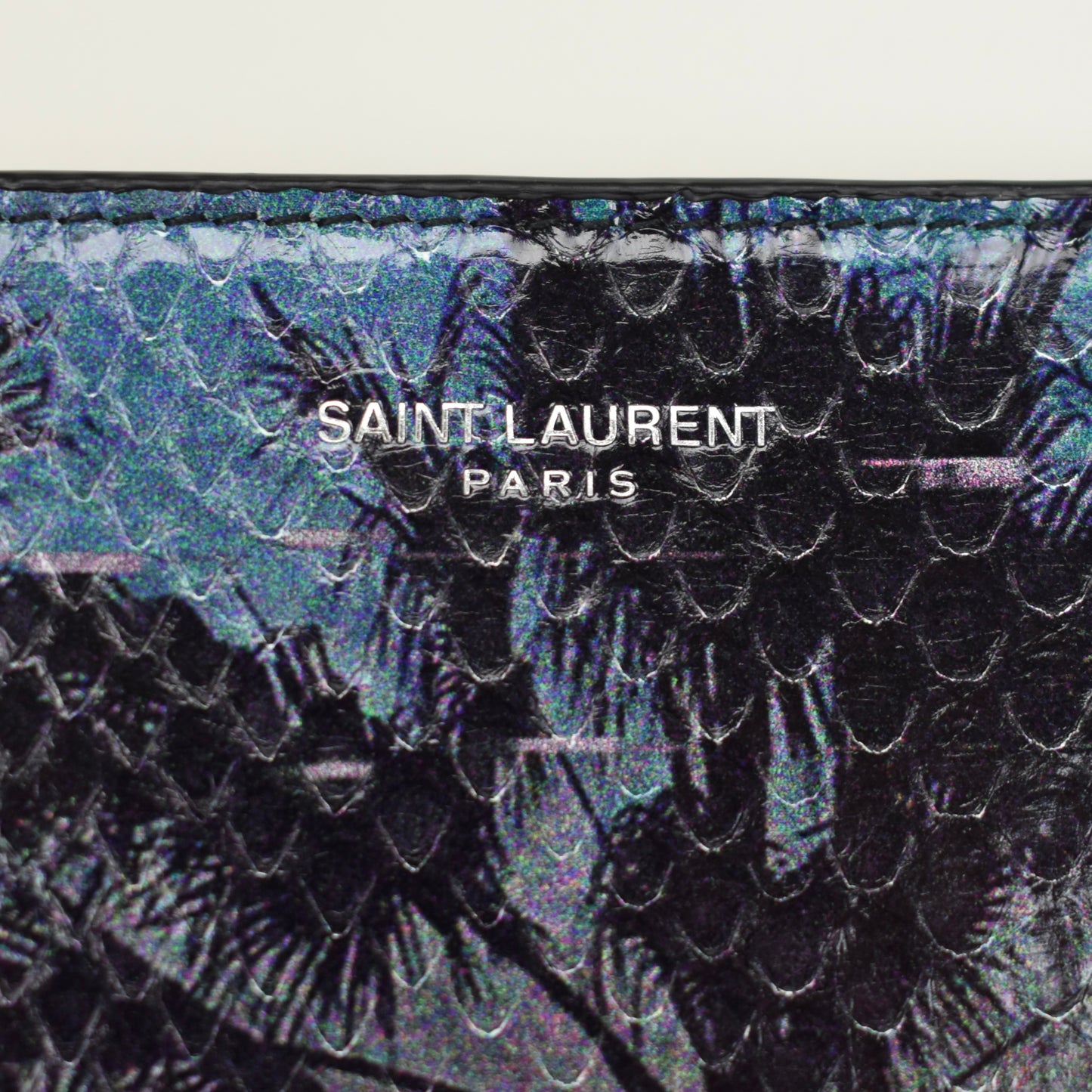 Saint Laurent - Exotic Python Palm Tree Print Wallet