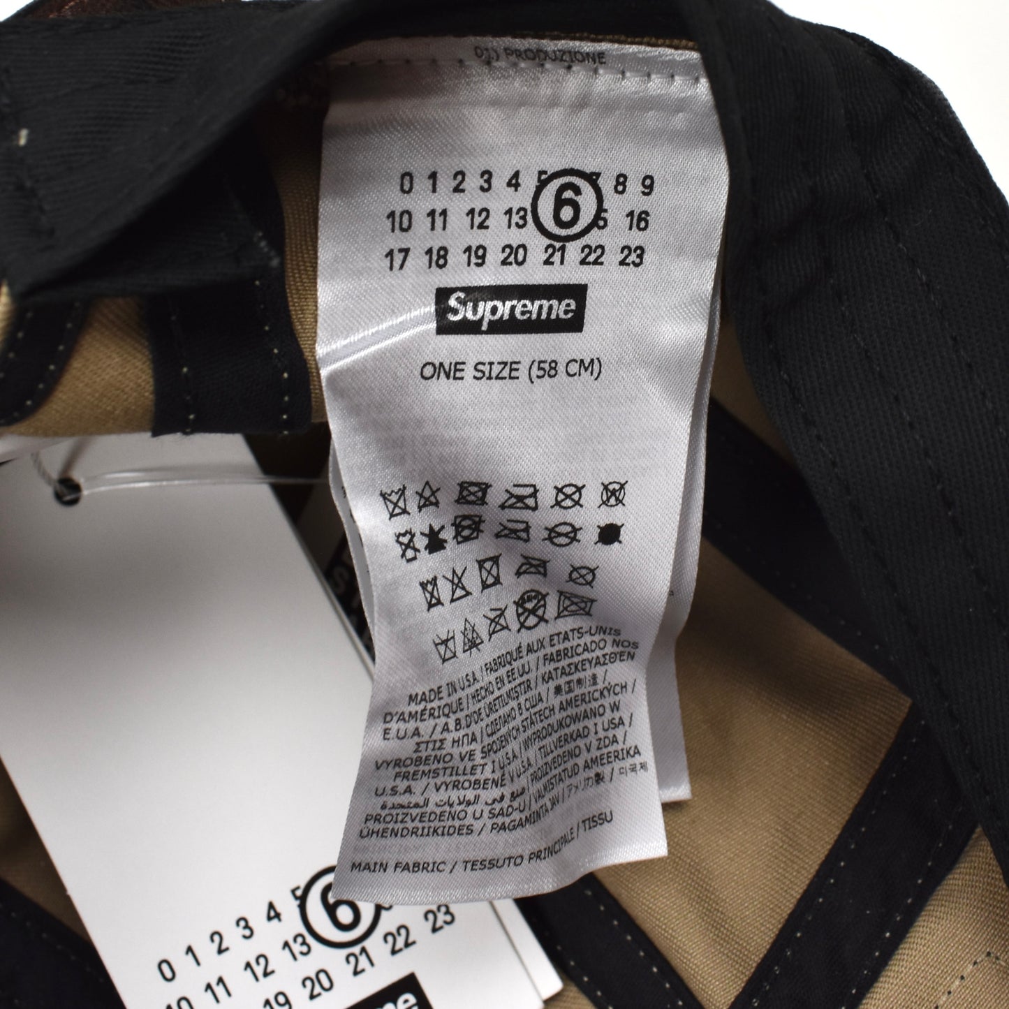 Supreme x Maison Margiela MM6 - Black Painted Box Logo Hat