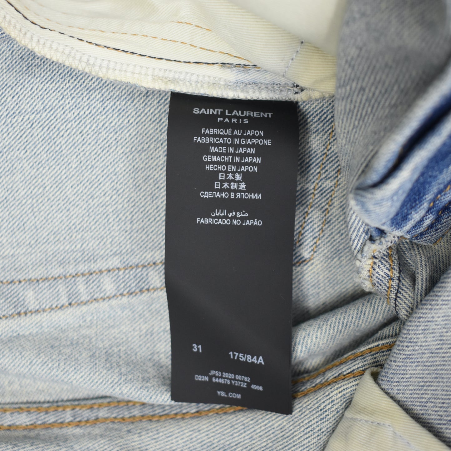 Saint Laurent - Made in Japan Distressed Blue Denim Carrot Jeans