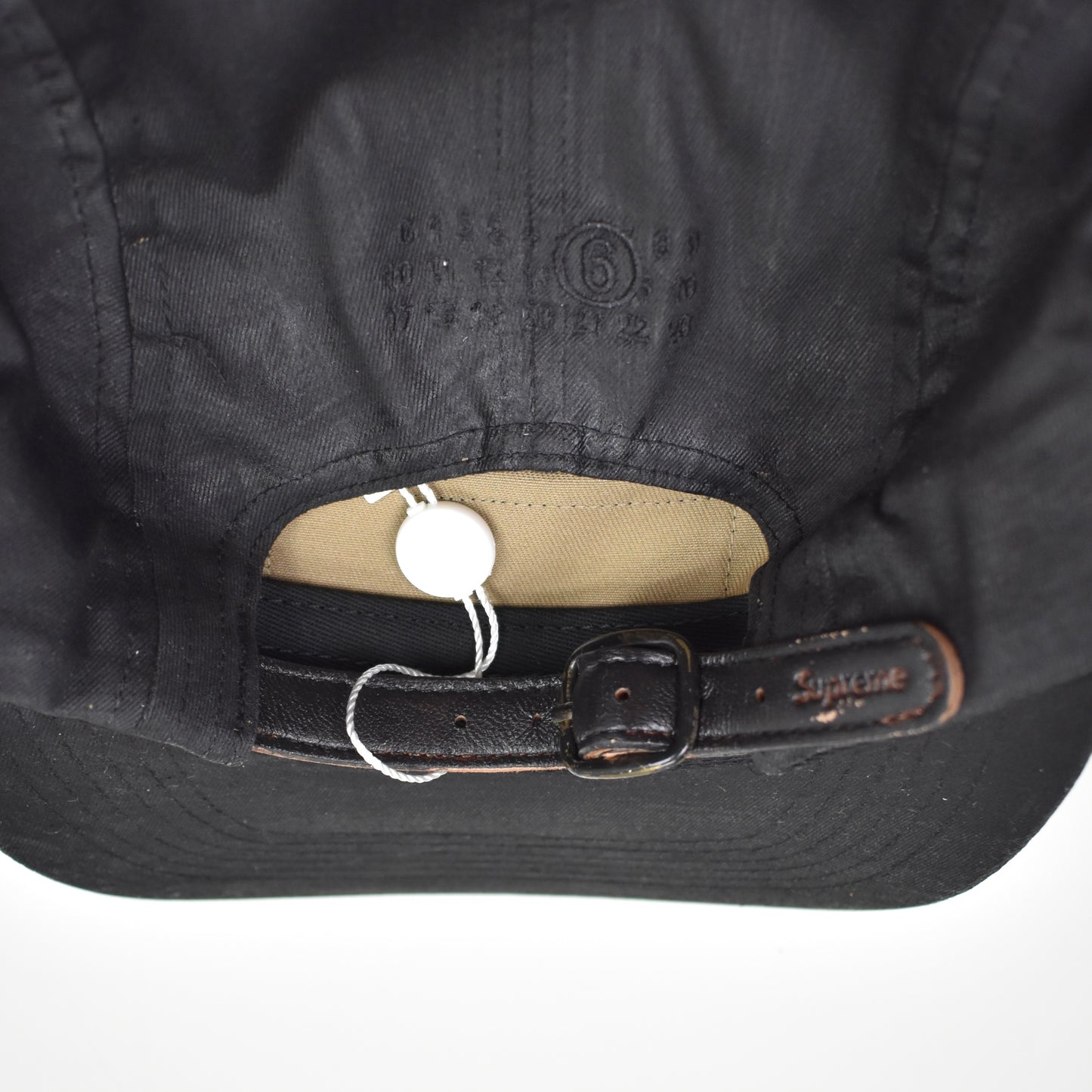 Supreme x Maison Margiela MM6 - Black Painted Box Logo Hat
