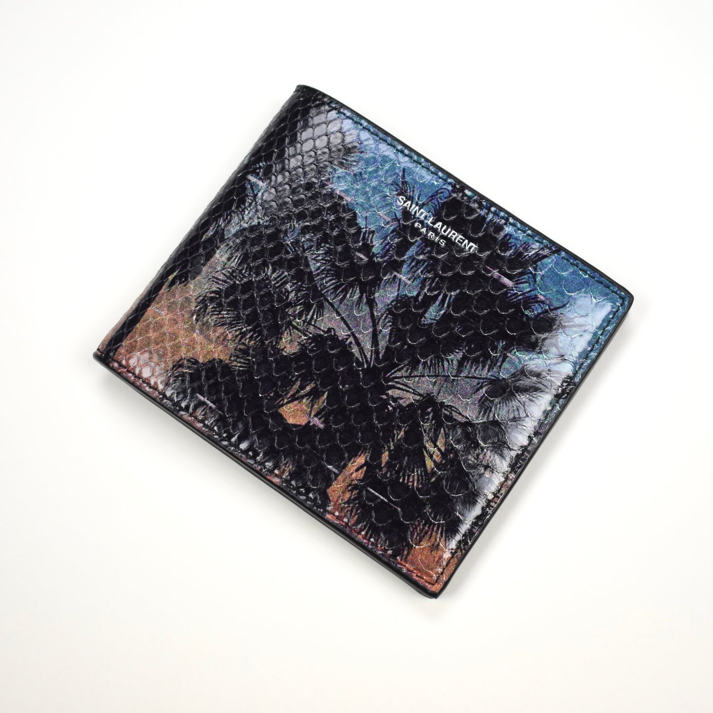 Saint Laurent - Exotic Python Palm Tree Print Wallet