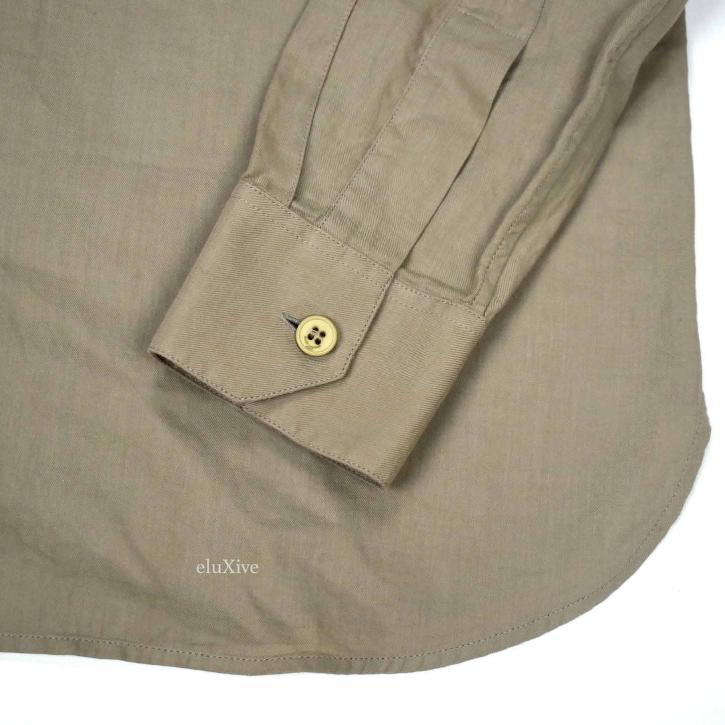 Saint Laurent - Beige Military Twill Button Down Shirt