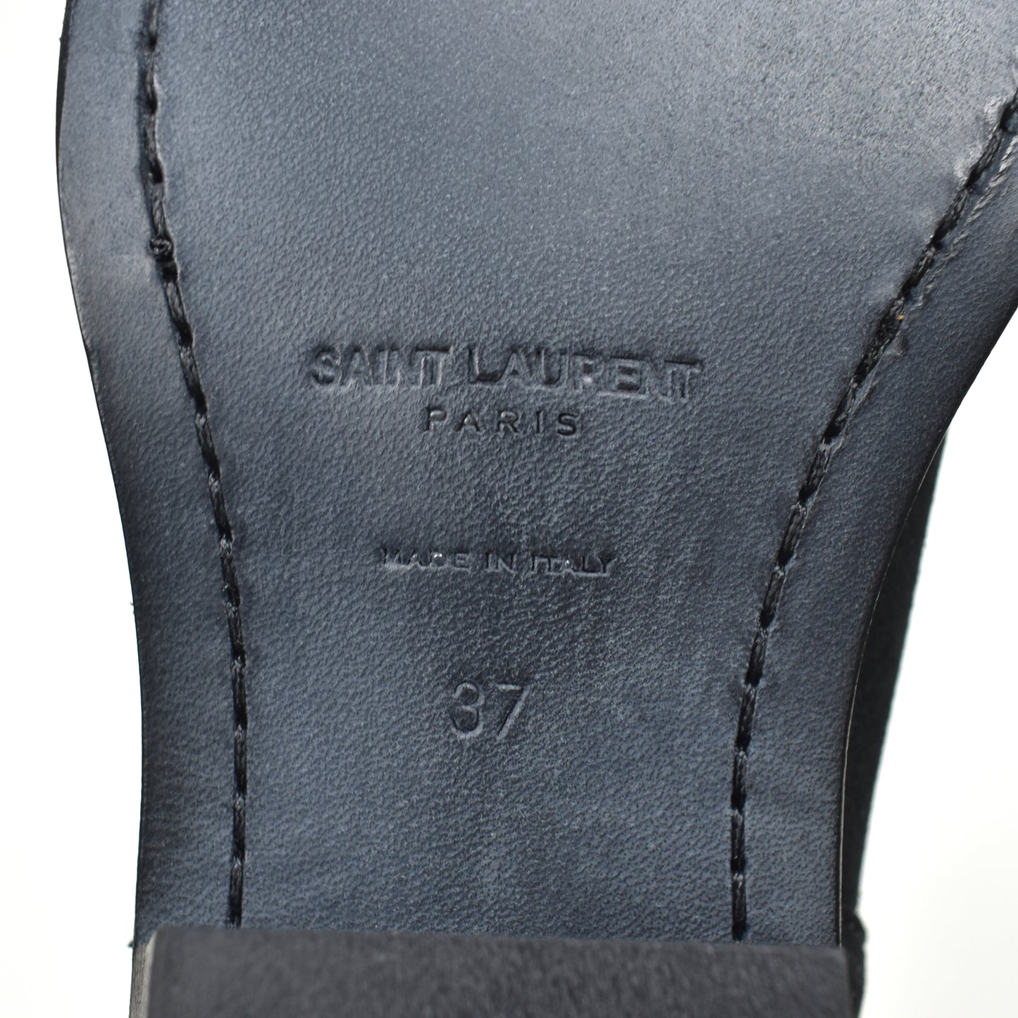 Saint Laurent - Black Waxed Suede Eastwood Boots (Women's)