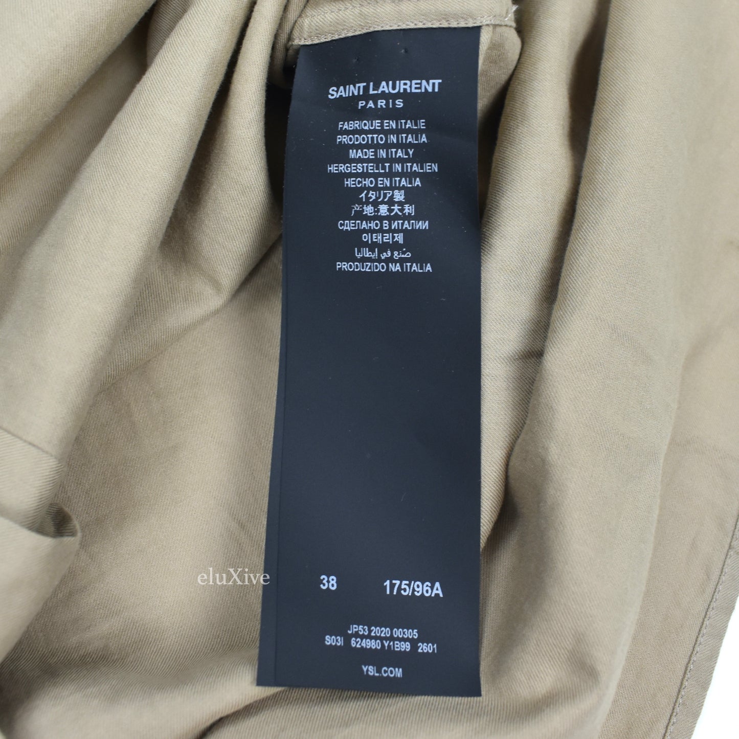 Saint Laurent - Beige Military Twill Button Down Shirt