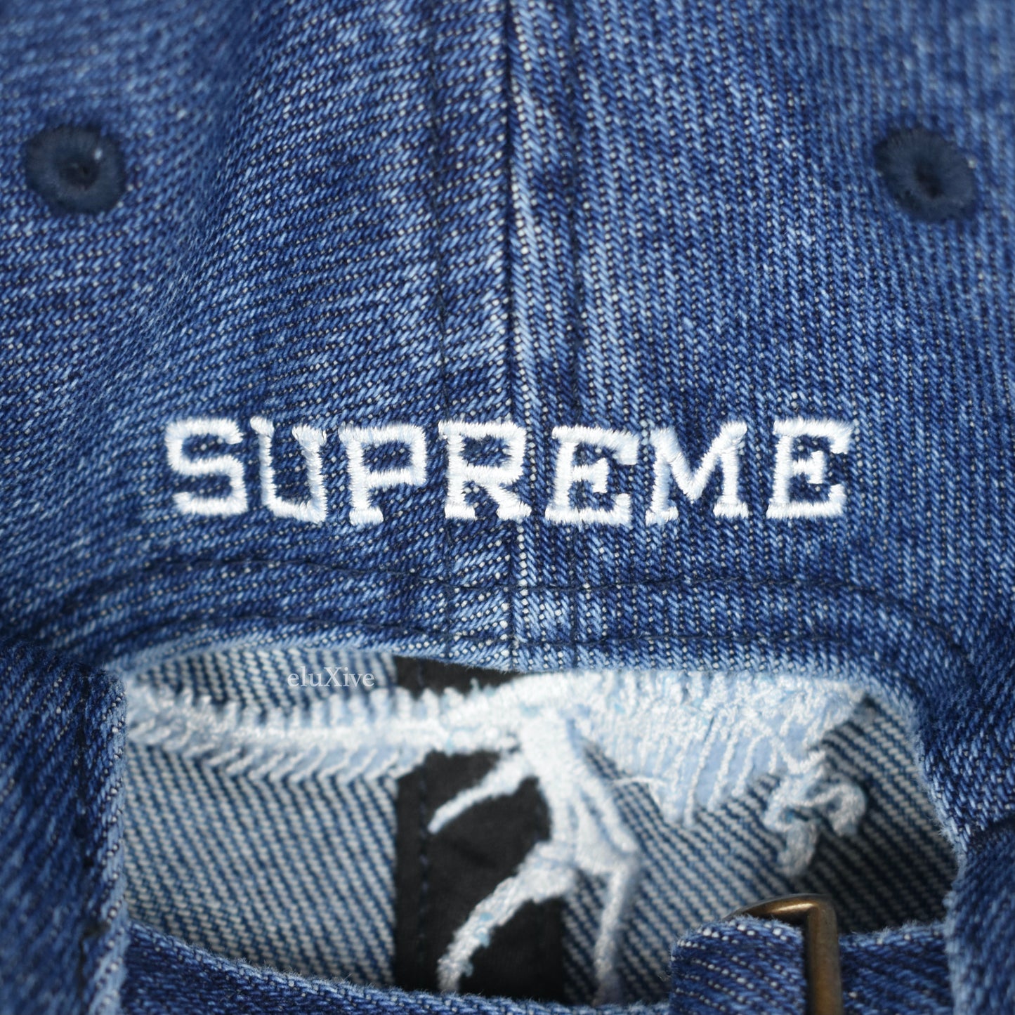 Supreme - B.C. Dinosaur Logo Denim Hat (FW18)