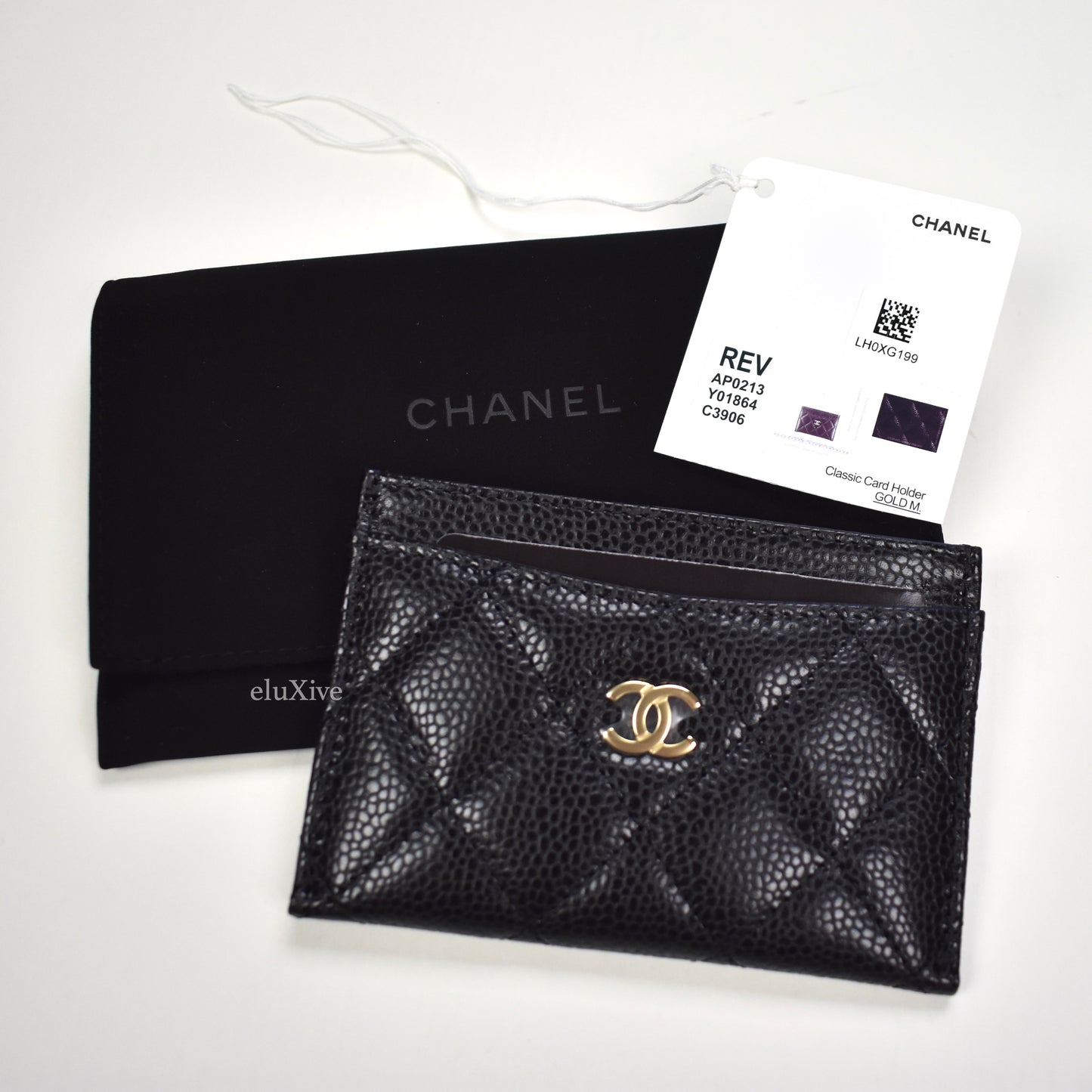 Chanel - Black Leather Classic CC Logo Card Holder