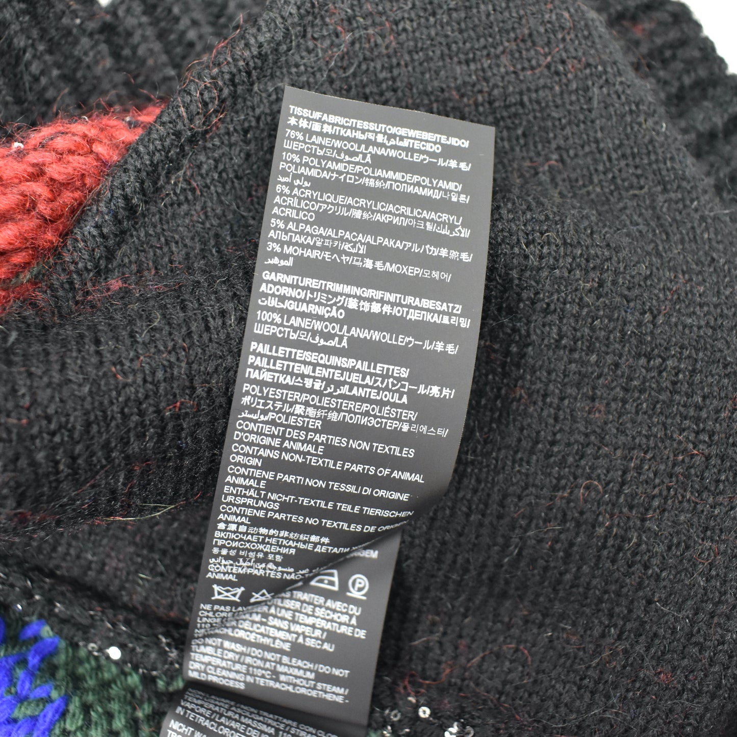 Saint Laurent - Zig Zag Jacquard Sequin Oversized Cardigan