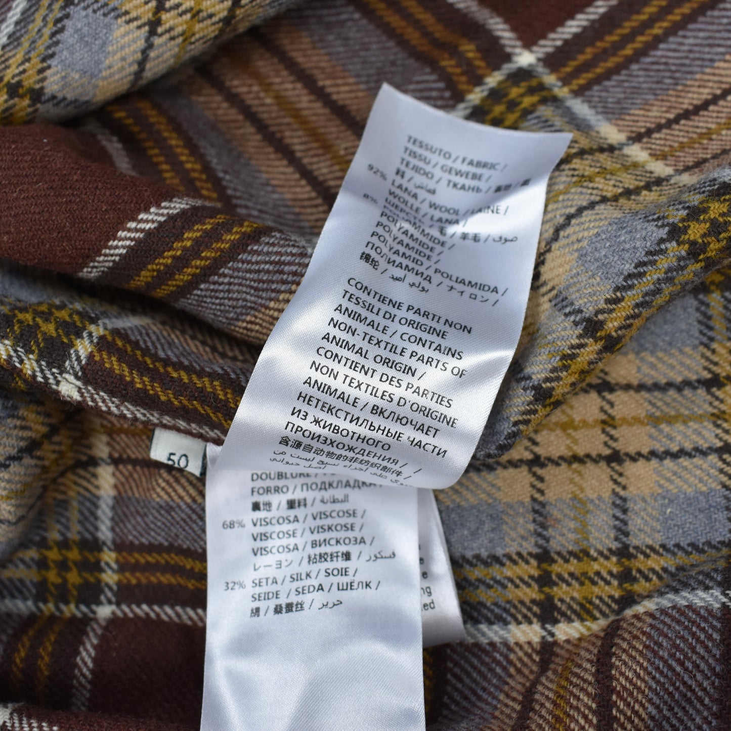Gucci - Brown / Blue Plaid Wool Oversized Flannel Shirt