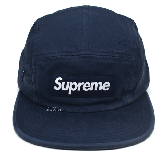 Supreme - Navy Box Logo Side Zip Hat (FW17)