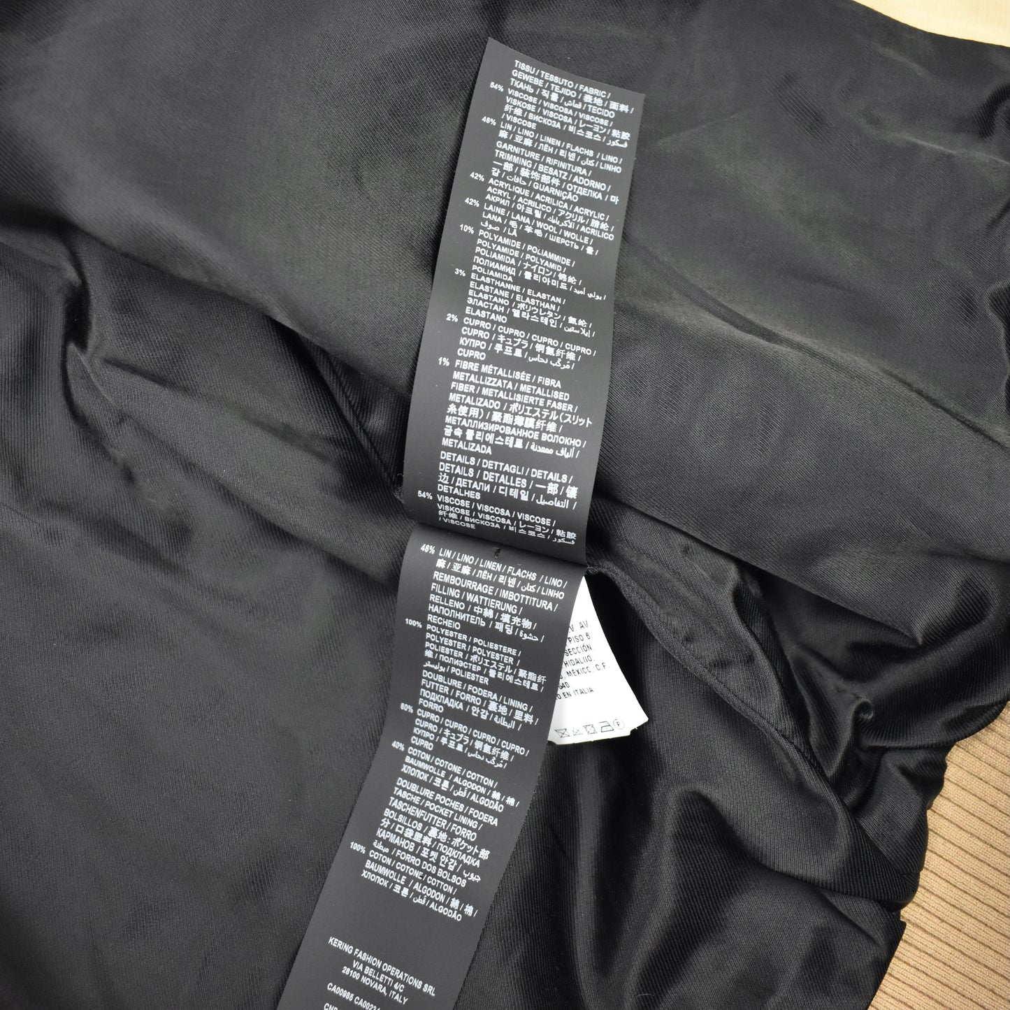 Saint Laurent - Gold Quilted Viscose Teddy Jacket