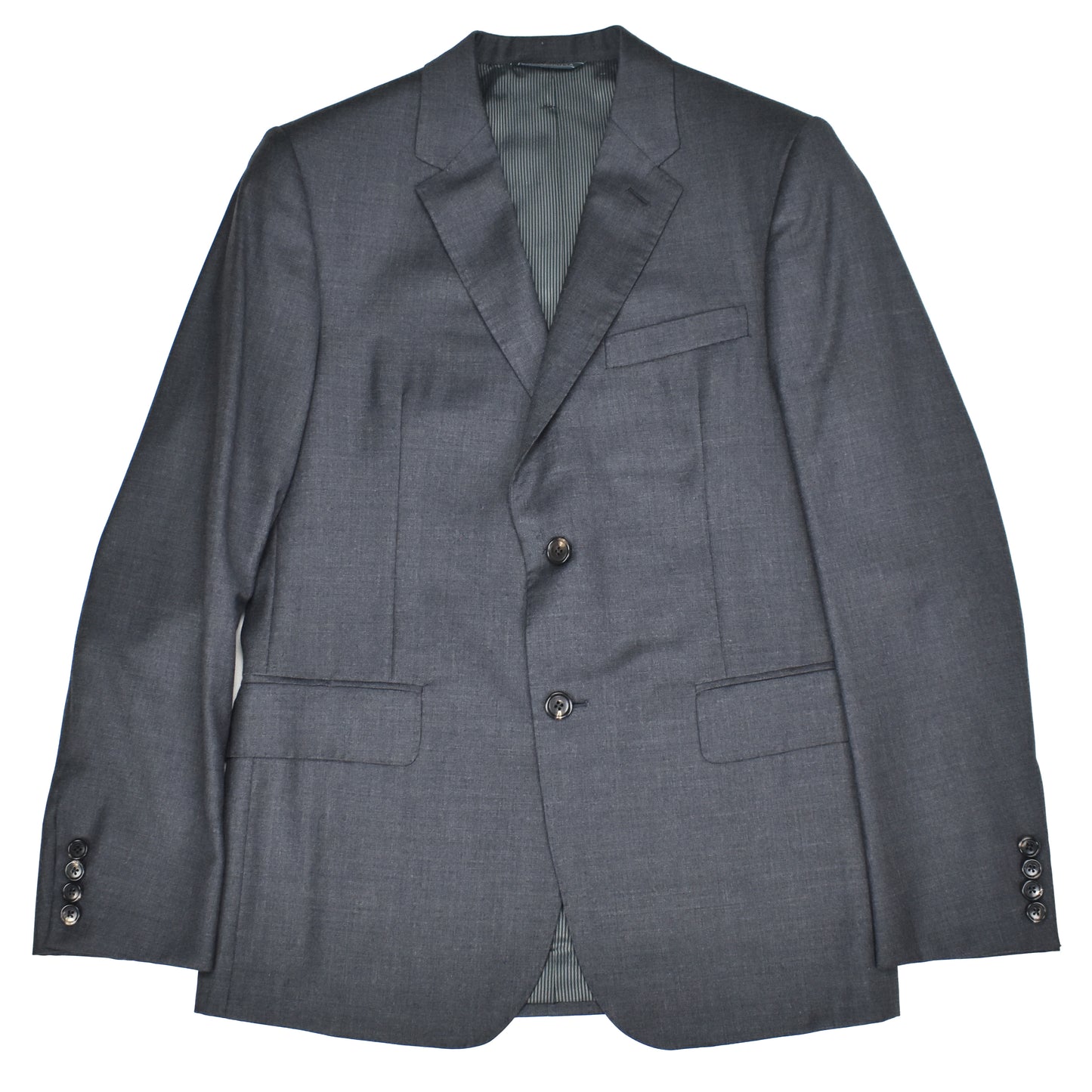 Martin Greenfield - Charcoal Gray 100% Wool Suit