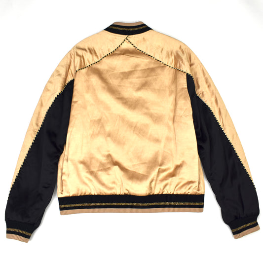 Saint Laurent - Gold Quilted Viscose Teddy Jacket