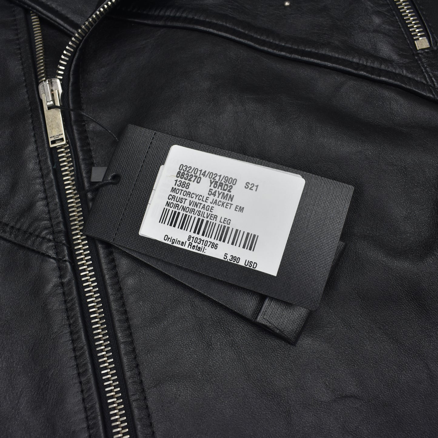 Saint Laurent - Black Studded Leather Biker Jacket