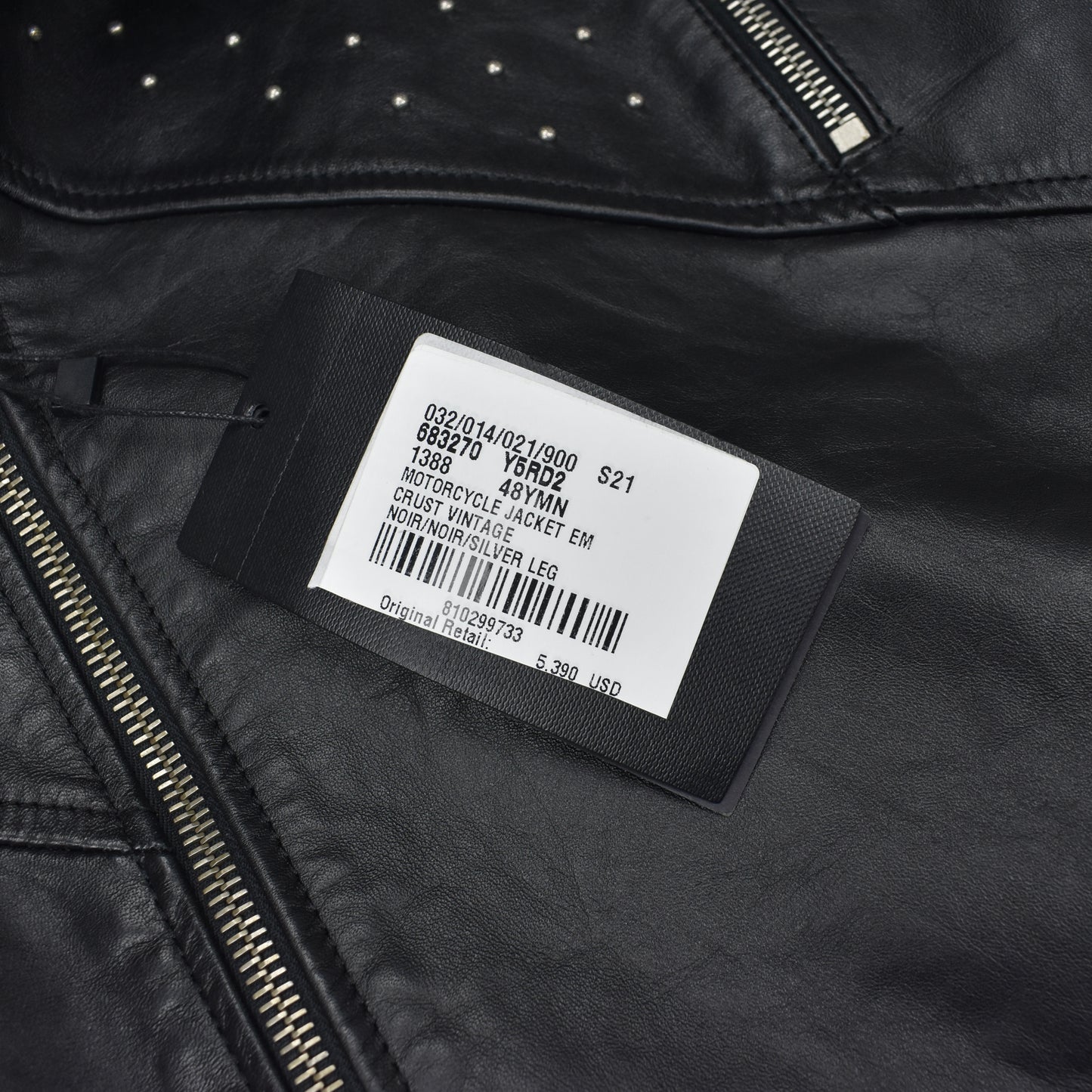 Saint Laurent - Black Studded Leather Biker Jacket