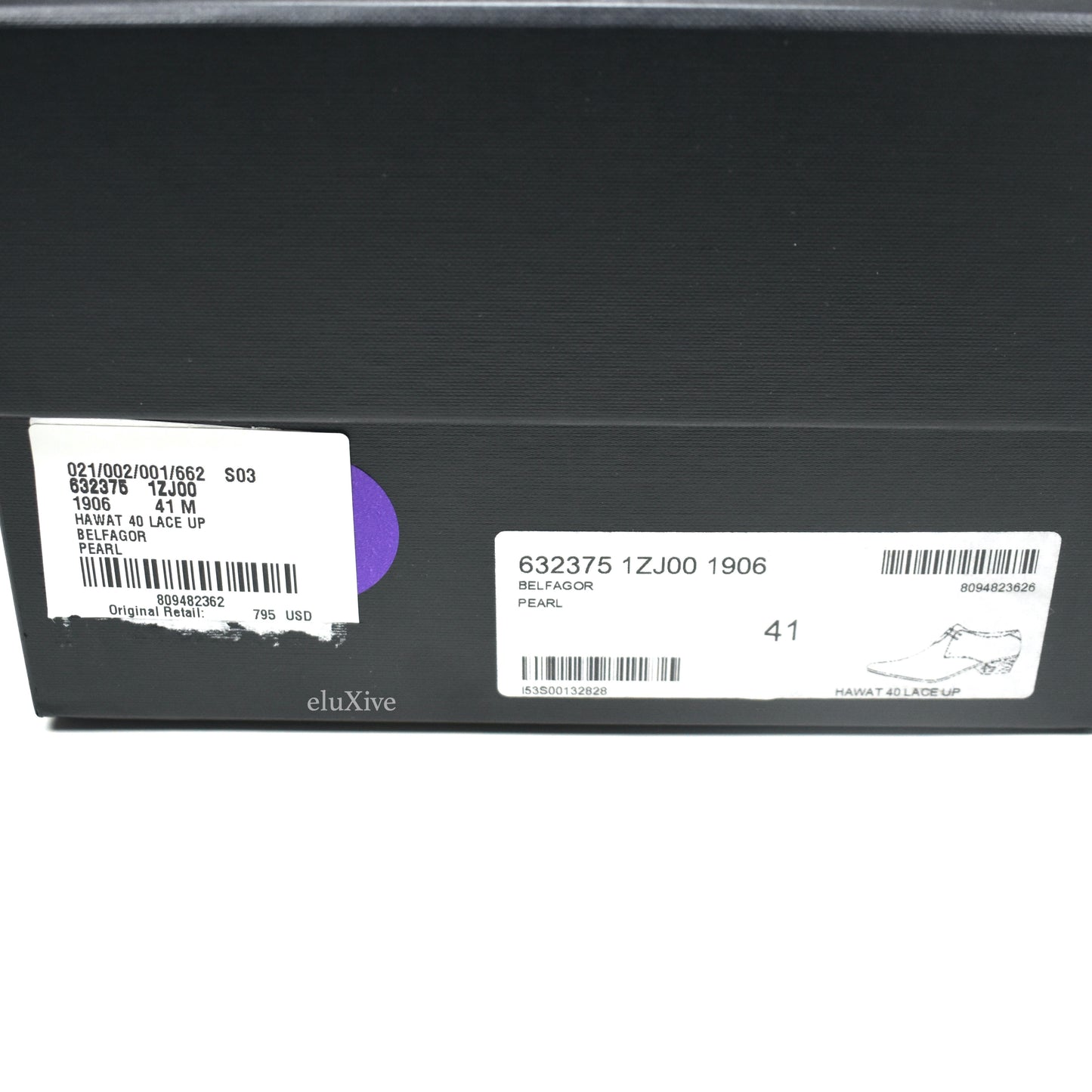 Saint Laurent - Pearl White Leather Hawat 40 Derby Shoes