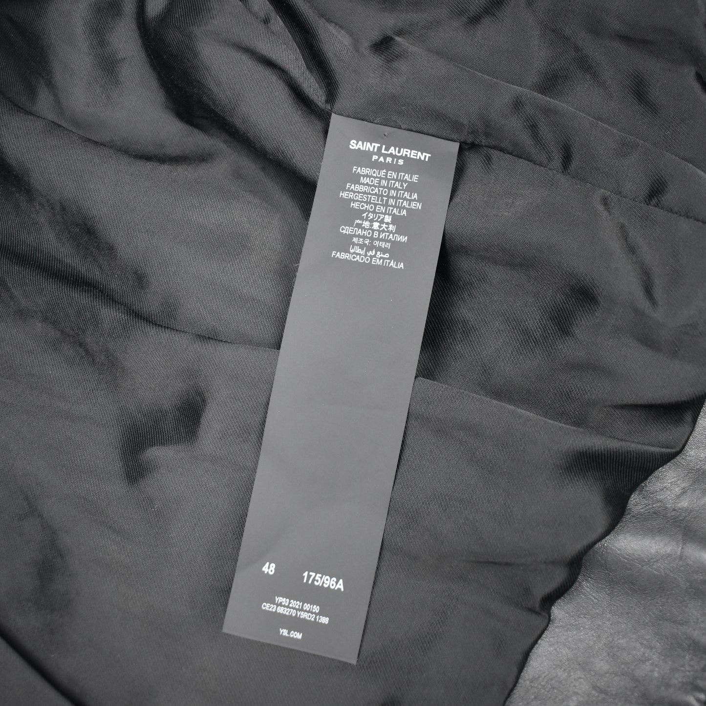 Saint Laurent - Black Studded Leather Biker Jacket