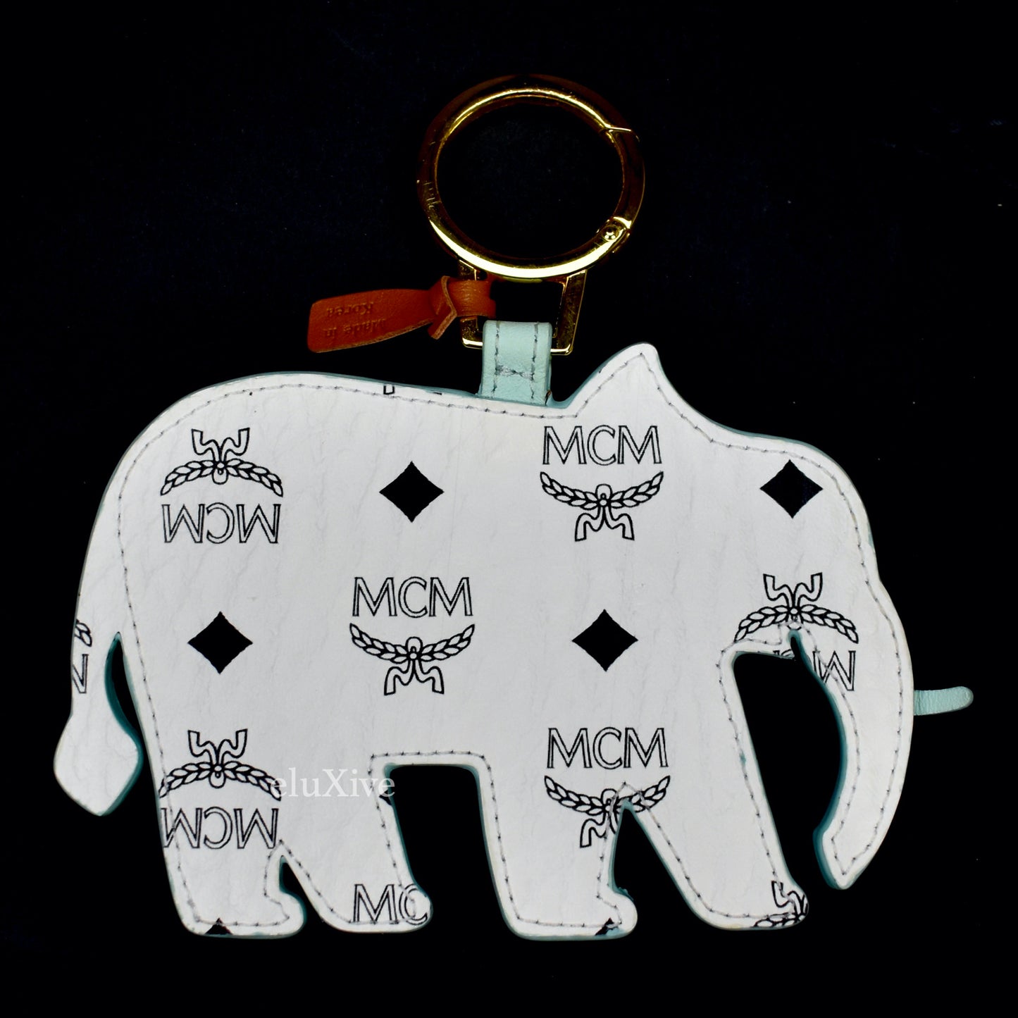MCM - Beaded Monogram Elephant Charm