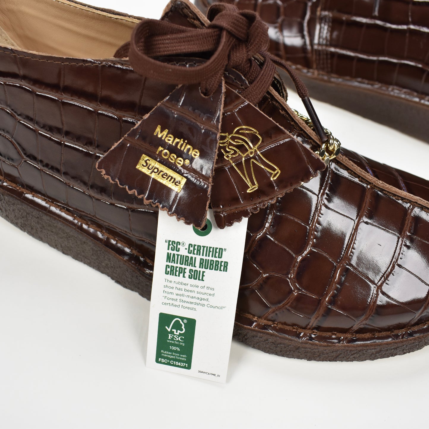 Supreme x Martine Rose x Clarks - Brown Croc Desert Trek Shoes