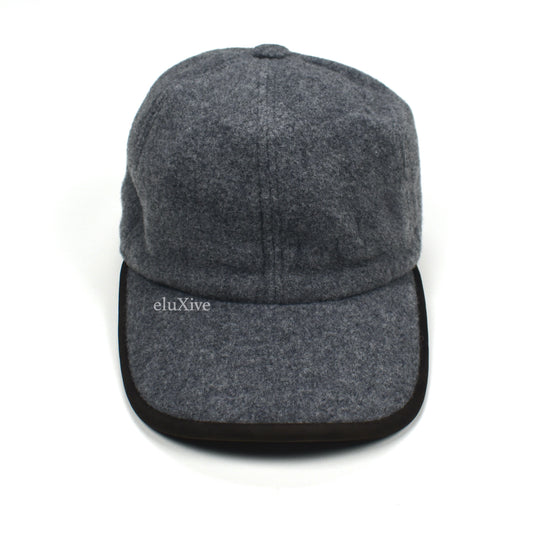 Ermenegildo Zegna - Gray Wool / Casemere / Leather Hat