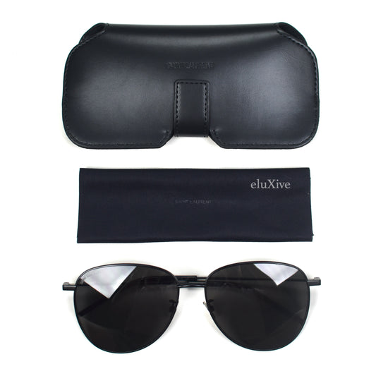 Saint Laurent - SL328 Matte Black Aviator Sunglasses