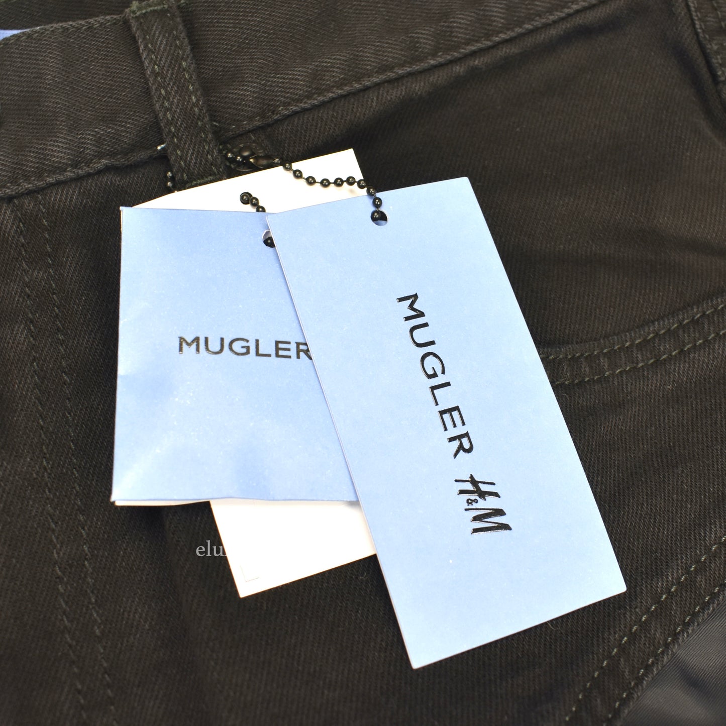 Mugler x H&M Black Spiral Panel Denim Jeans