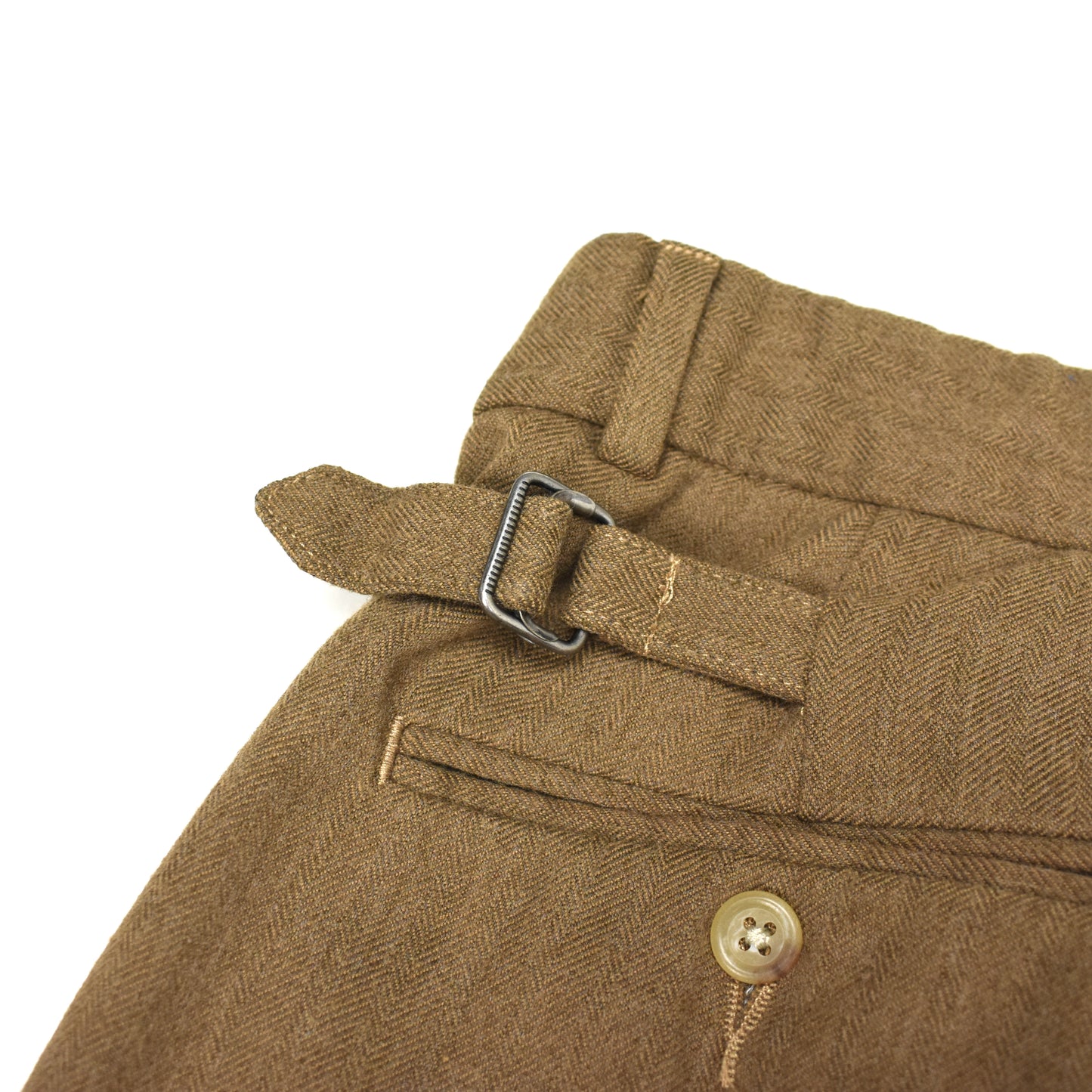 Polo Ralph Lauren - Vintage 90s Pleated Brown Herringbone Pants