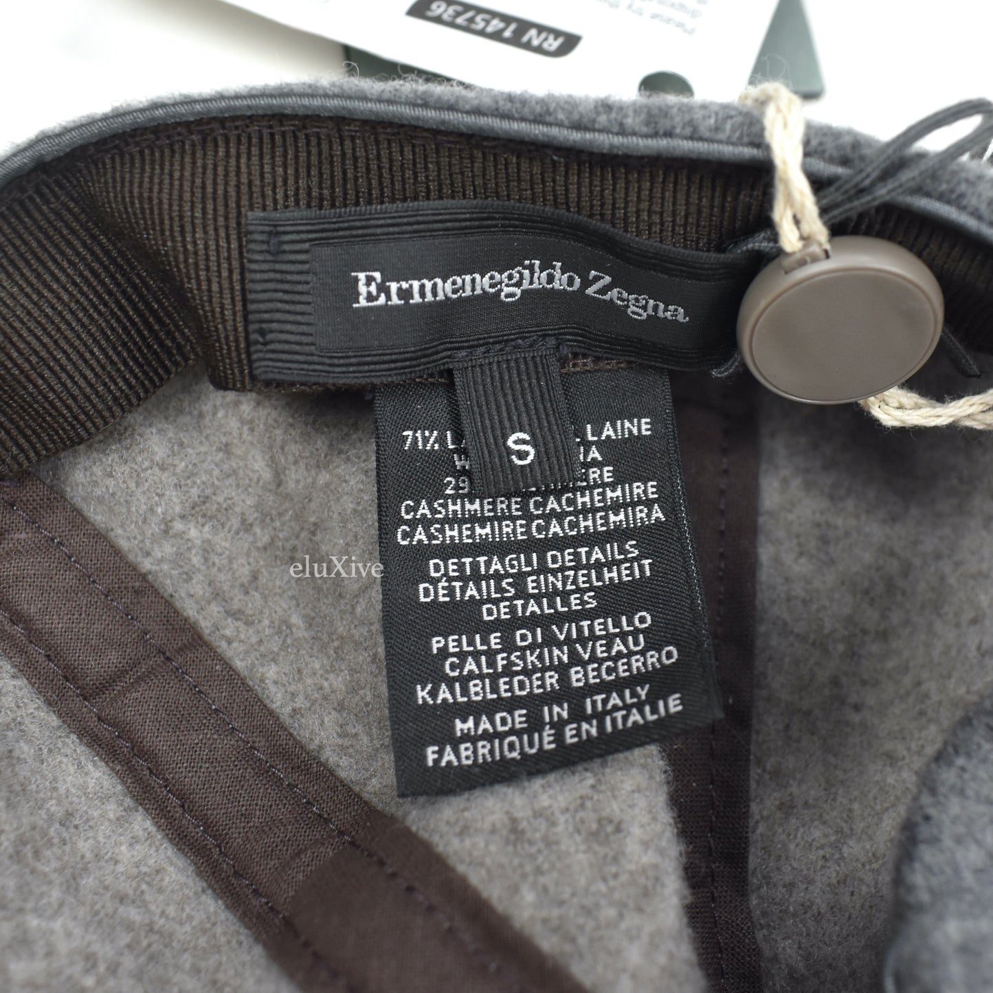 Ermenegildo Zegna - Gray Wool / Casemere / Leather Hat