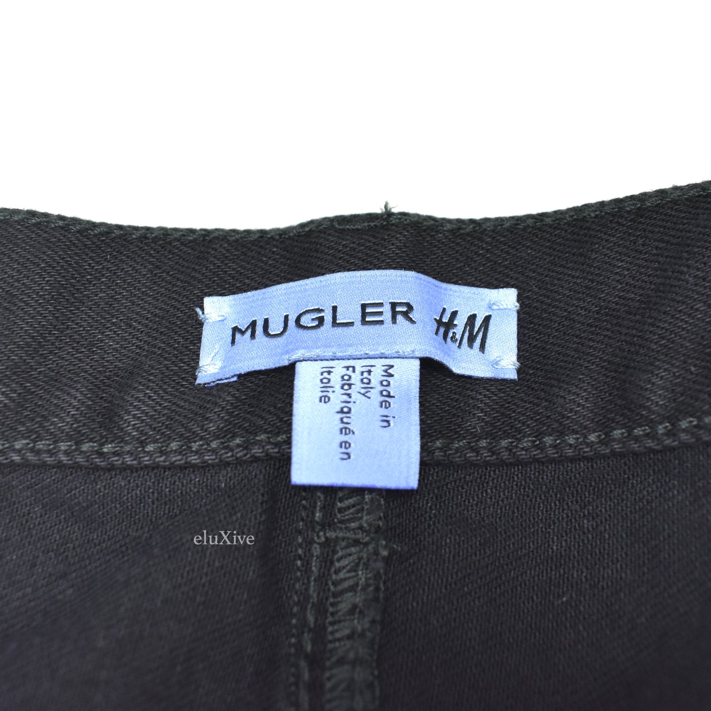 Mugler x H&M Black Spiral Panel Denim Jeans