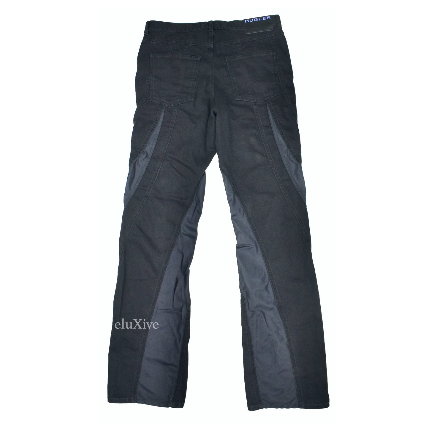 Mugler x H&M Black Spiral Panel Denim Jeans
