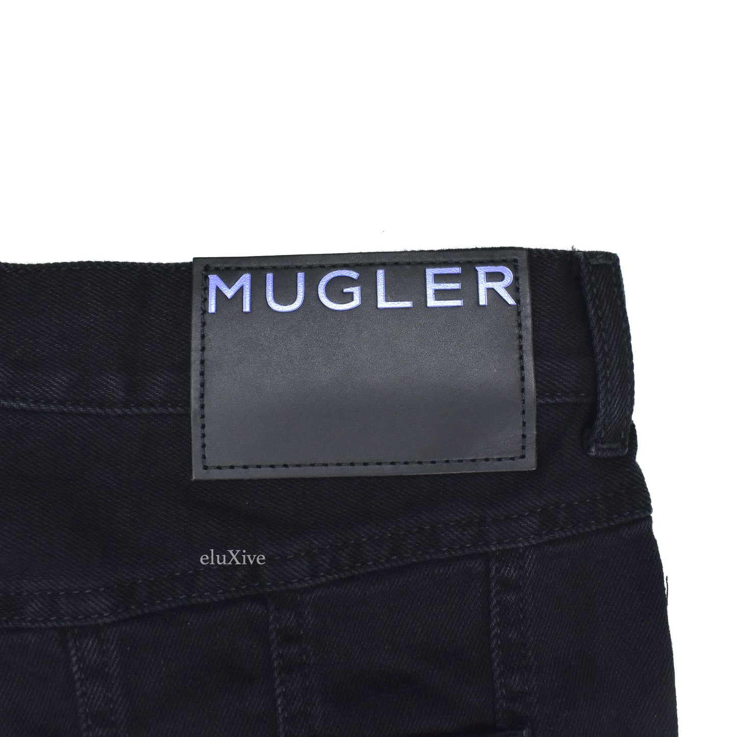 Mugler x H&M Black Spiral Panel Denim Jeans