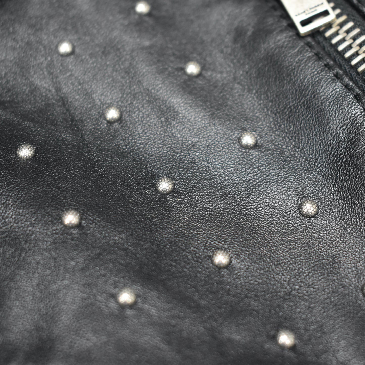 Saint Laurent - Black Studded Leather Biker Jacket