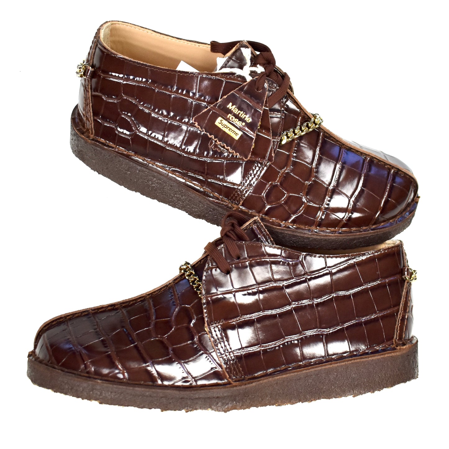 Supreme x Martine Rose x Clarks - Brown Croc Desert Trek Shoes