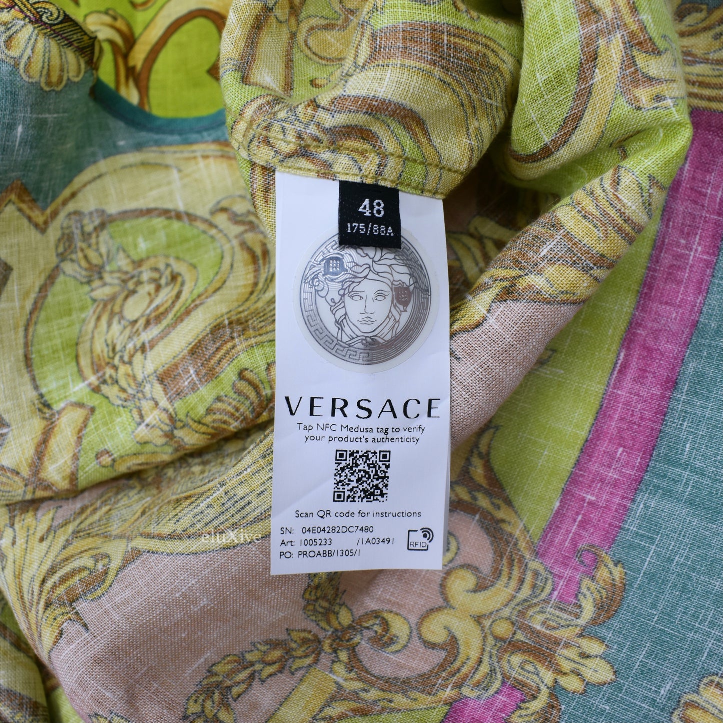 Versace - Barocco Print Linen Shirt