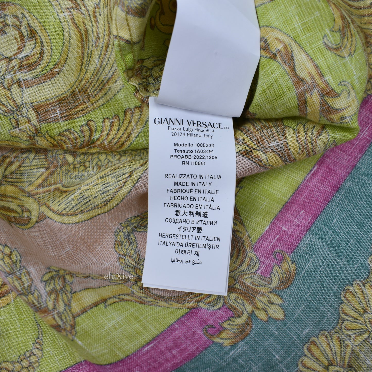 Versace - Barocco Print Linen Shirt