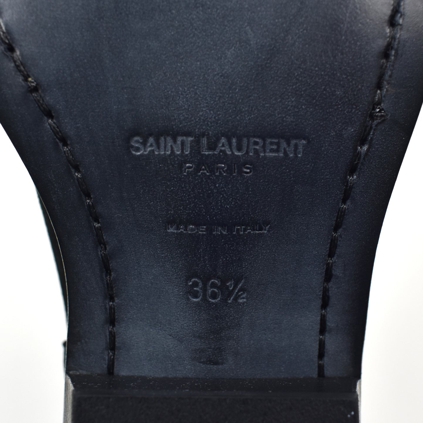 Saint Laurent - Black Waxed Suede Eastwood Boots (Women's)