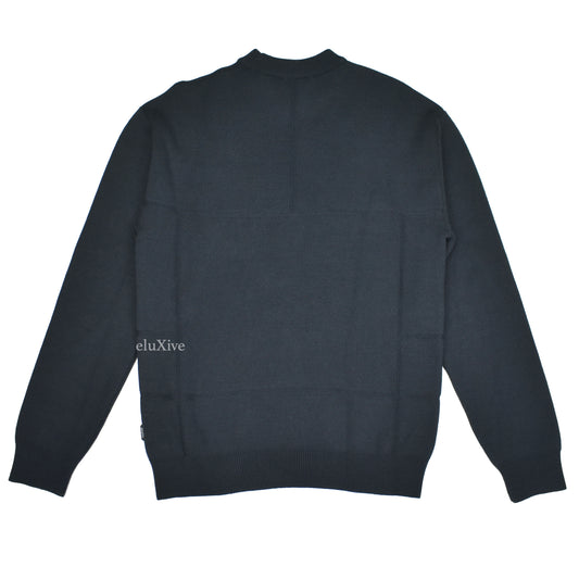 Z Zegna - Black Recycled Wool / Nylon Crewneck Sweater