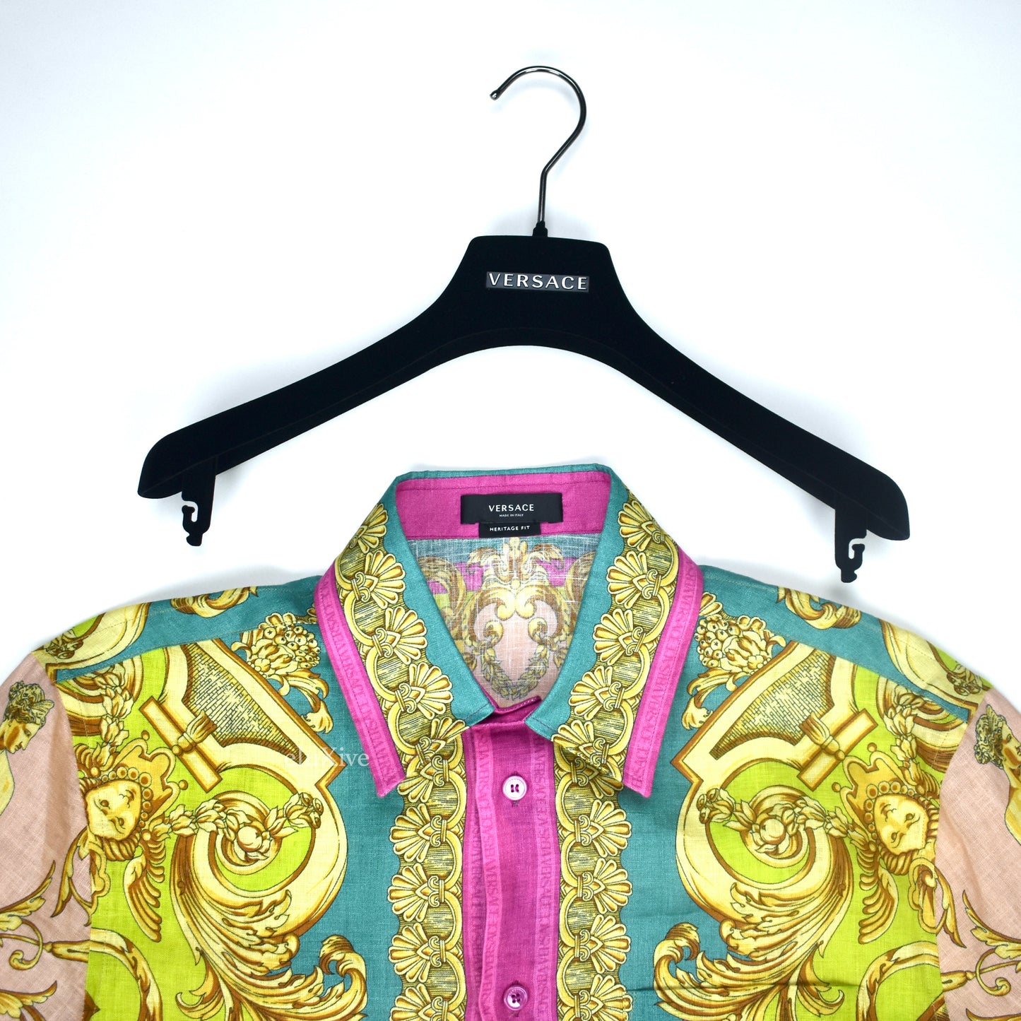 Versace - Barocco Print Linen Shirt