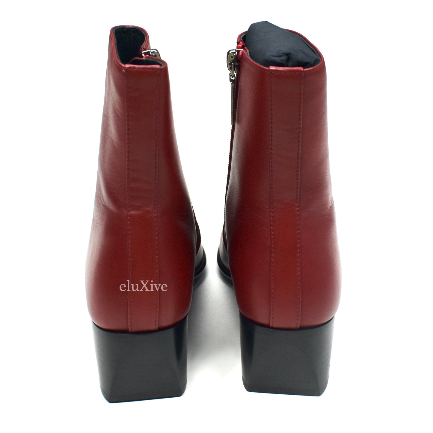 Saint Laurent - Opyum Red Leather James 60 Zip Boots