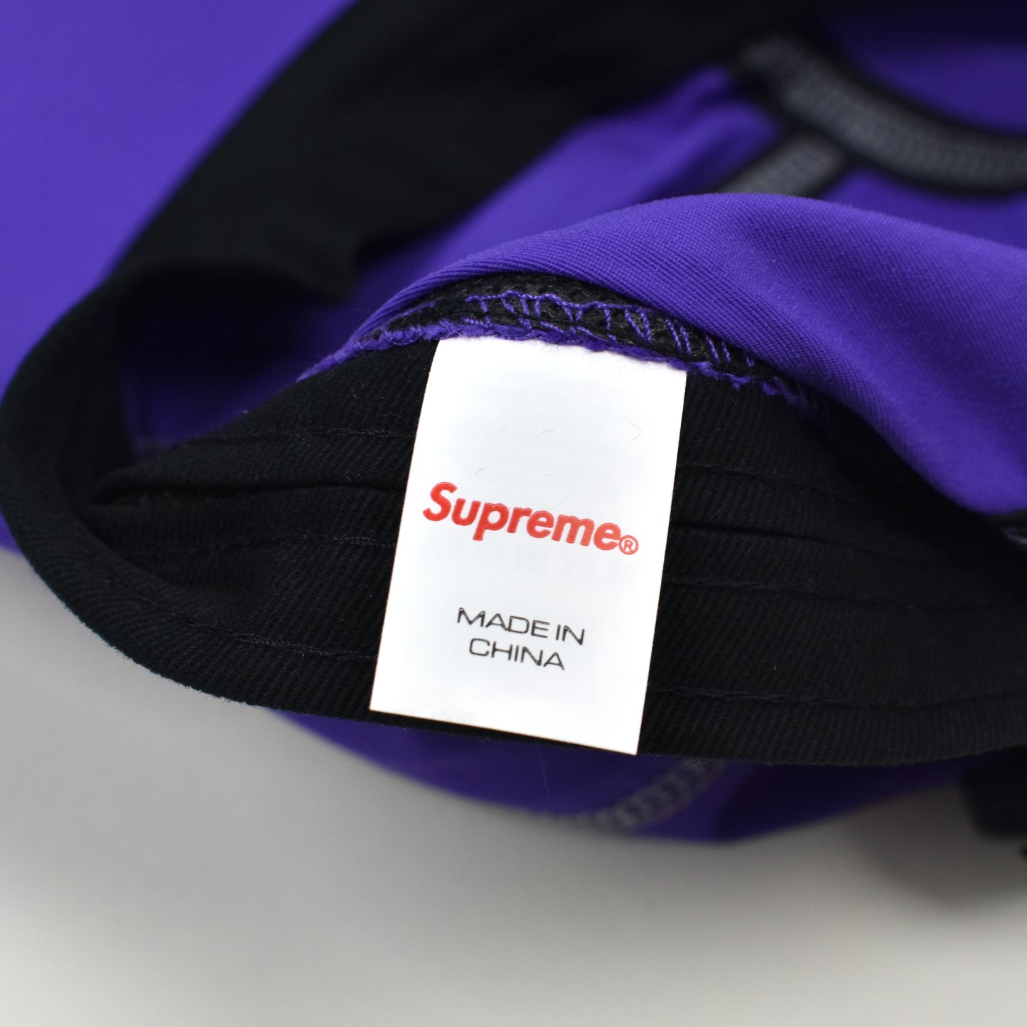Supreme - Purple Box Logo Reflective Stitch Hat w/ Compass