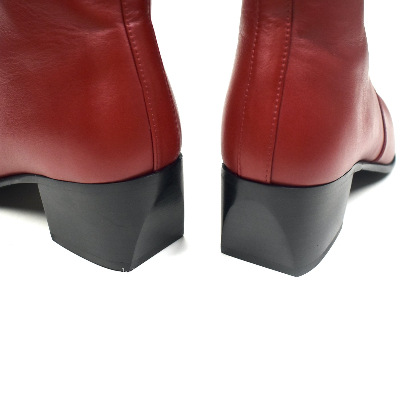 Saint Laurent - Opyum Red Leather James 60 Zip Boots